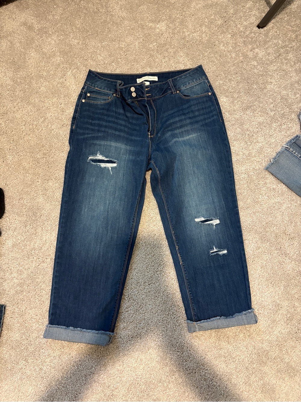 Dark Blue Distressed Women’s Jeans
